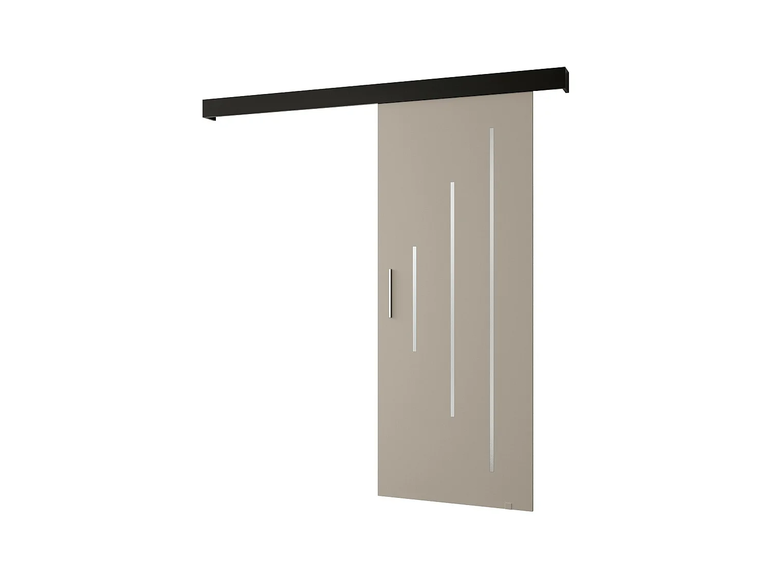 Portes coulissantes Salwador Y 80x204 cm (Cachemire / Noir / Argent)