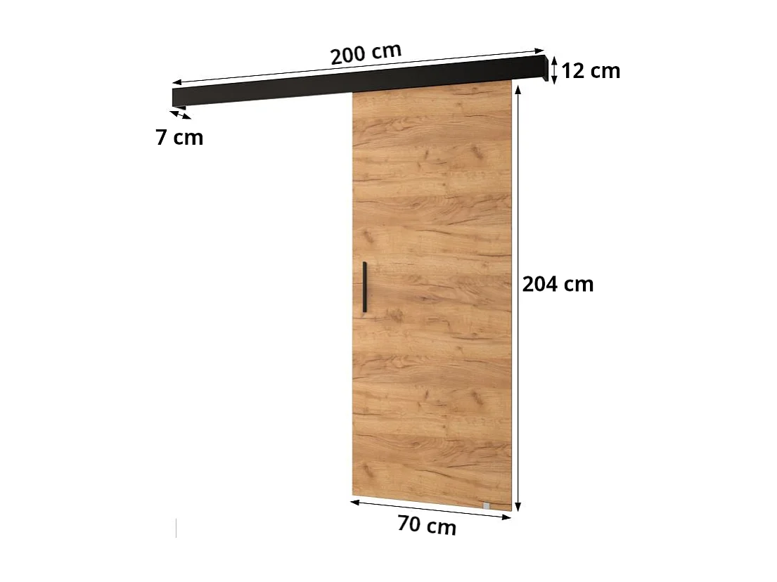 Schuifdeuren Salwador I 70x204 cm (Zwart / Wit / Gouden)