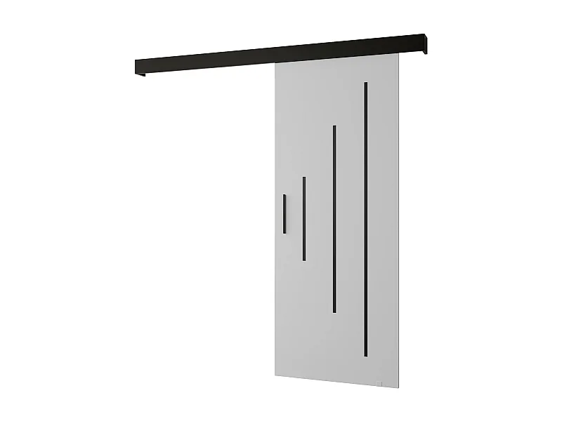 Portes coulissantes Salwador Y 80x204 cm (Blanc / Noir / Noir)
