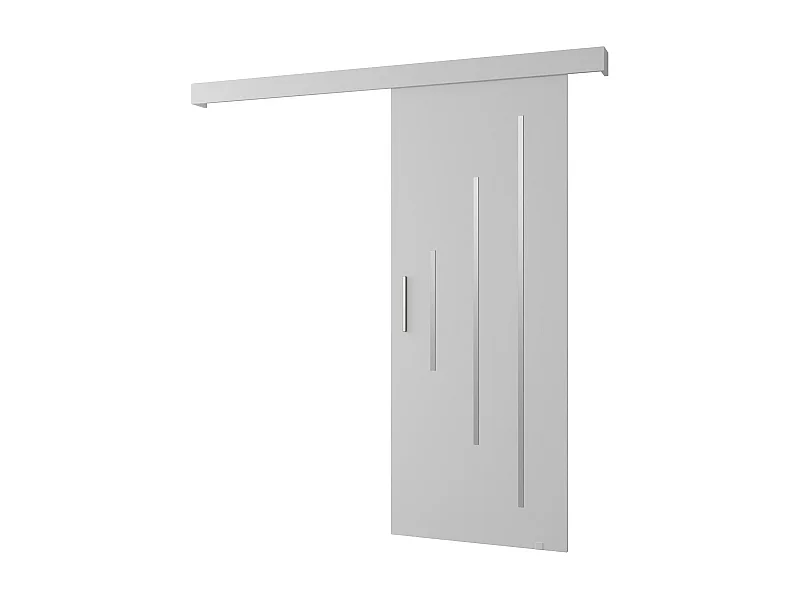 Porte scorrevoli Salwador Y 80x204 cm (Bianco / Bianco / Argento)