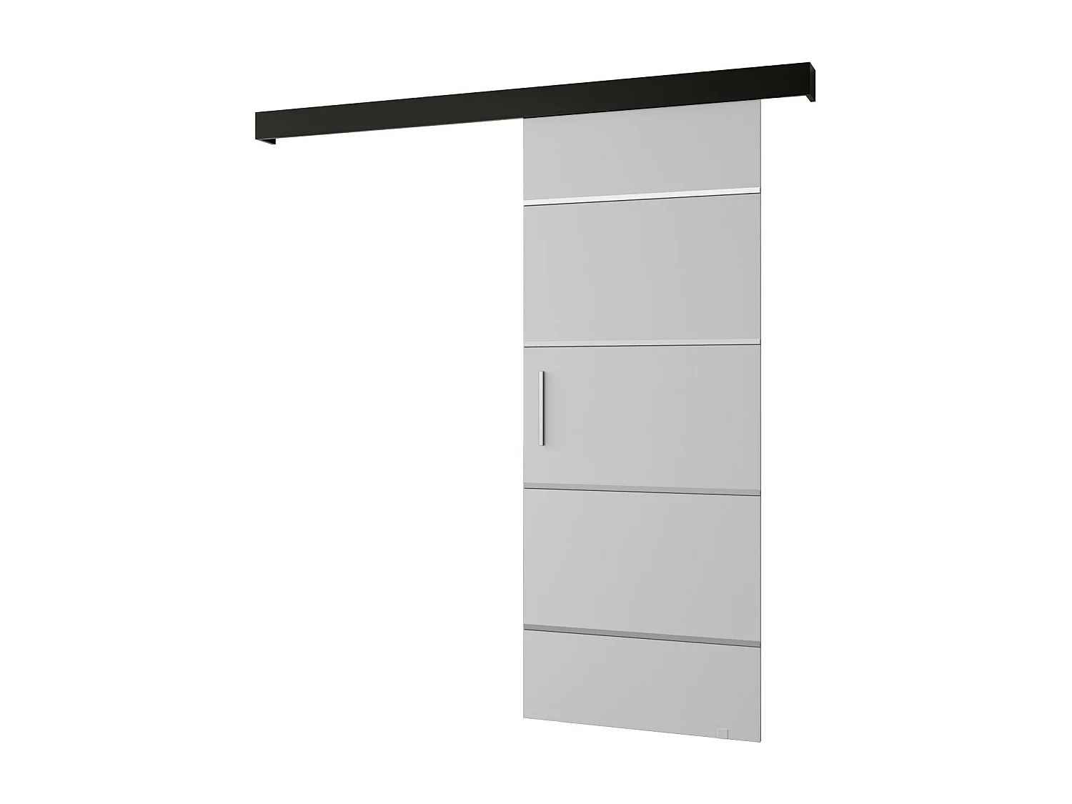Porte scorrevoli Salwador IV 80x204 cm (Bianco / Nero / Argento)
