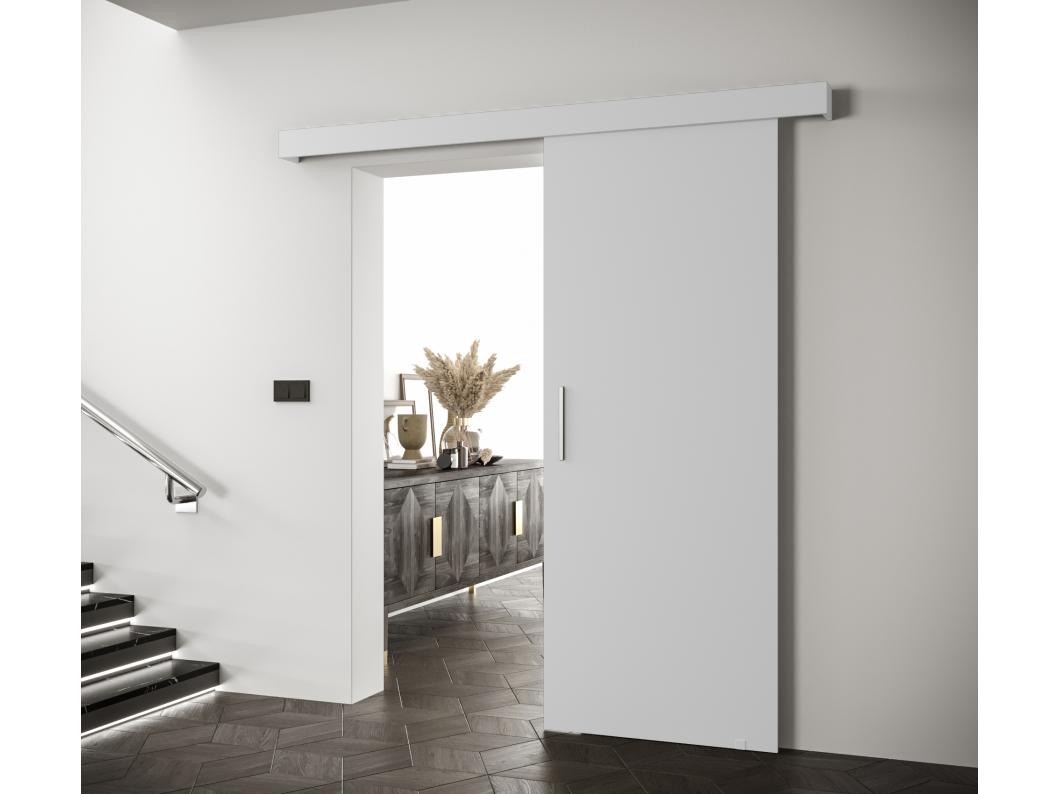 Schuifdeuren Salwador I 90x204 cm (Wit / Wit / Zilver)
