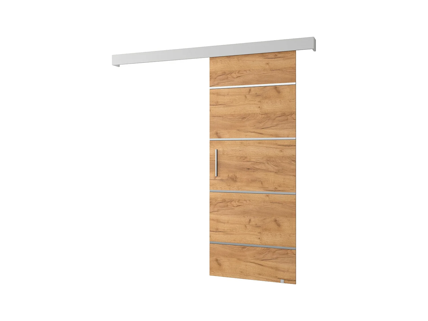 Schuifdeuren Salwador IV 70x204 cm (Eiken Kraft / Wit / Zilver)