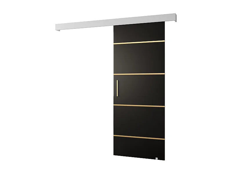 Portes coulissantes Salwador IV 70x204 cm (Noir / Blanc / Or)