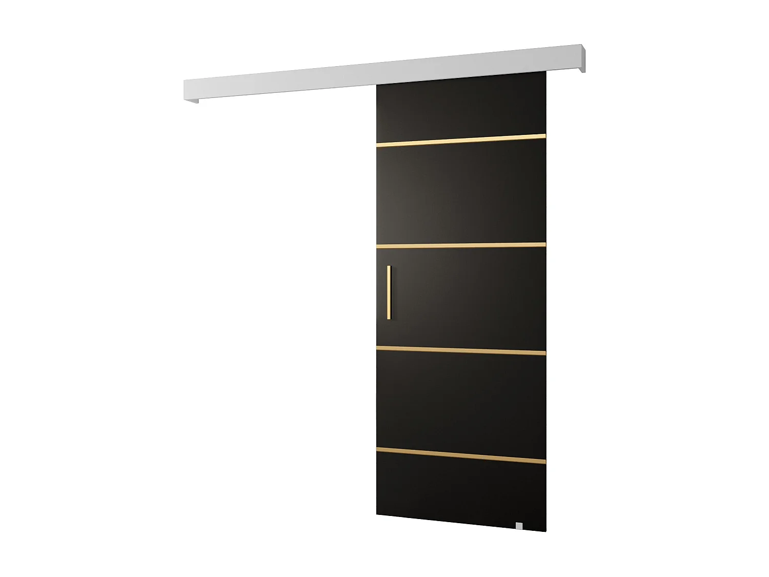 Portes coulissantes Salwador IV 70x204 cm (Noir / Blanc / Or)