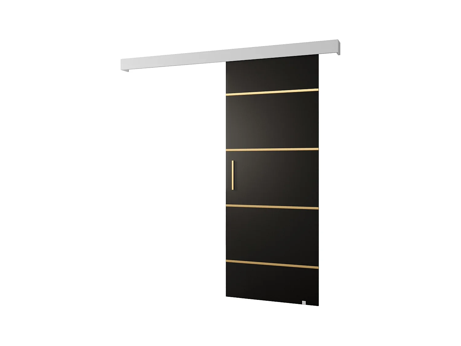 Portes coulissantes Salwador IV 70x204 cm (Noir / Blanc / Or)
