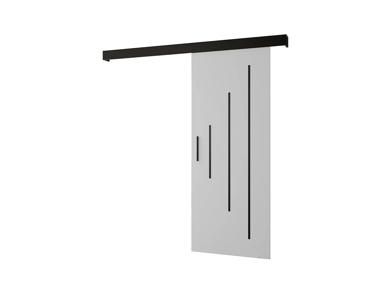 Portes coulissantes Salwador Y 90x204 cm (Blanc / Noir / Noir)