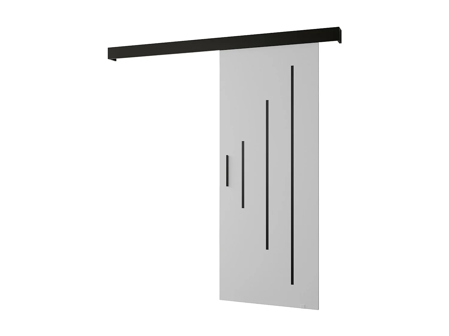 Portes coulissantes Salwador Y 90x204 cm (Blanc / Noir / Noir)