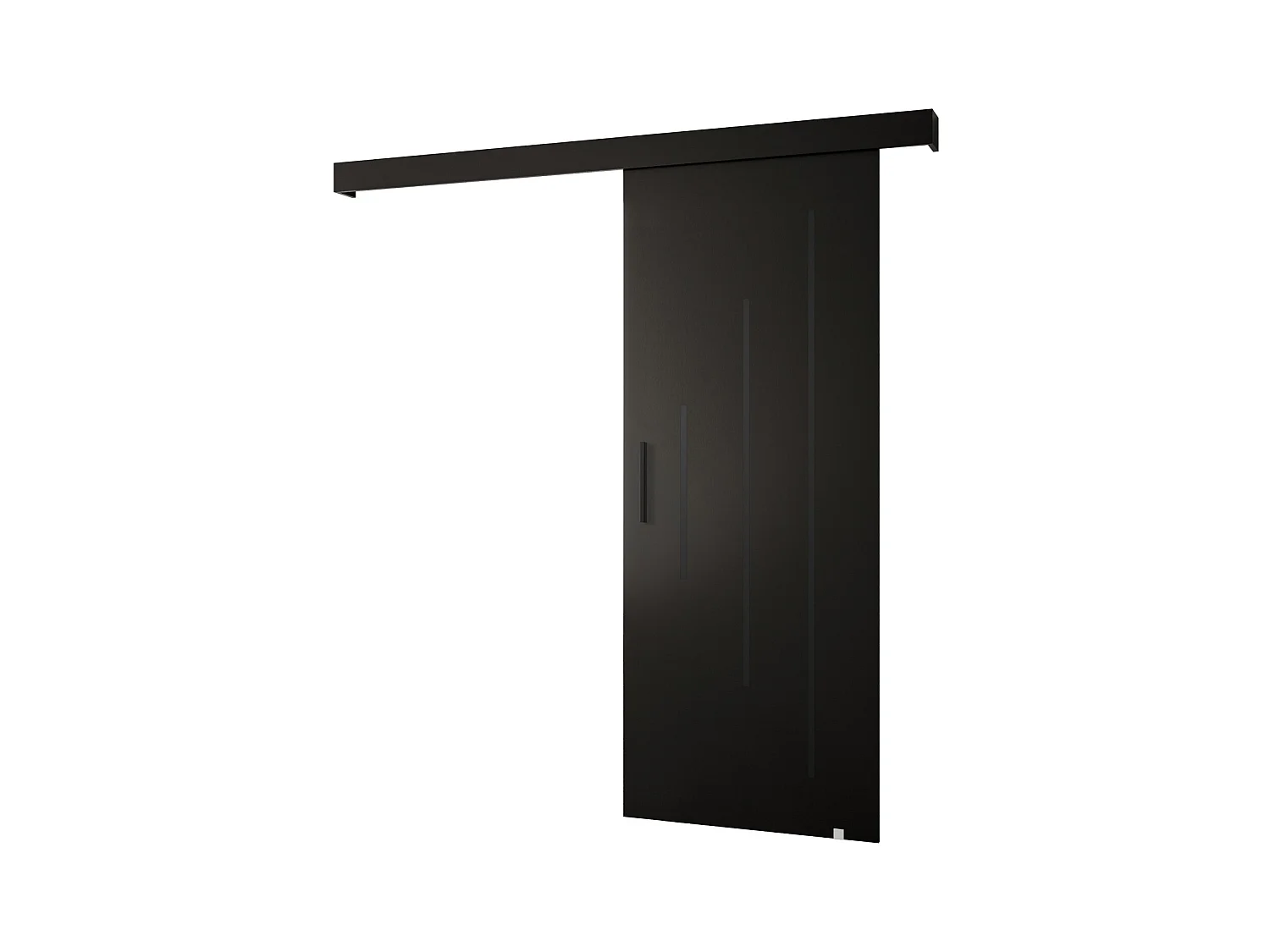 Schiebetür Salwador Y 90x204 cm (Schwarz / Schwarz / Schwarz)