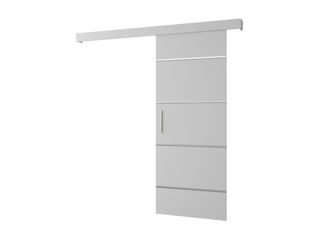 Schuifdeuren Salwador IV 80x204 cm (Wit / Wit / Zilver)