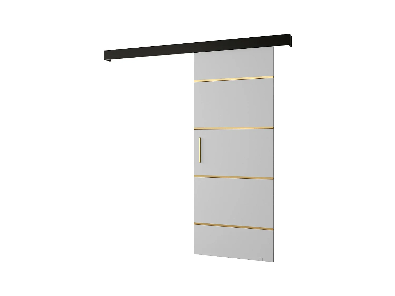 Portes coulissantes Salwador IV 70x204 cm (Blanc / Noir / Or)