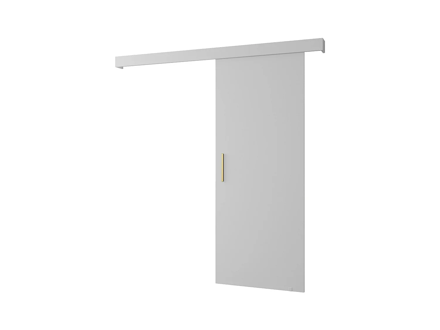 Schiebetür Salwador I 80x204 cm (Weiß / Weiß / Gold)