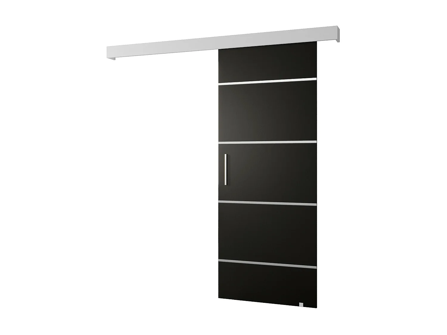 Schuifdeuren Salwador IV 90x204 cm (Zwart / Wit / Zilver)
