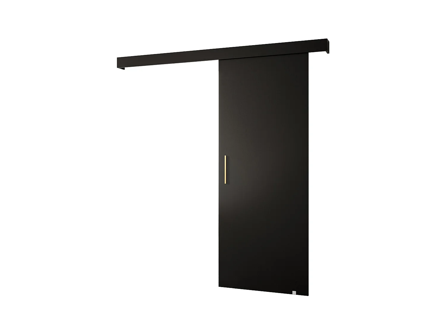 Schiebetür Salwador I 90x204 cm (Schwarz / Schwarz / Gold)