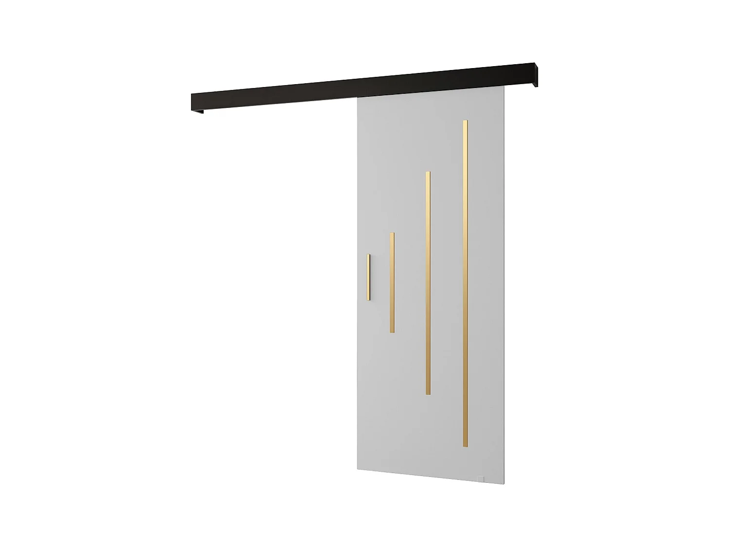 Portes coulissantes Salwador Y 80x204 cm (Blanc / Noir / Or)