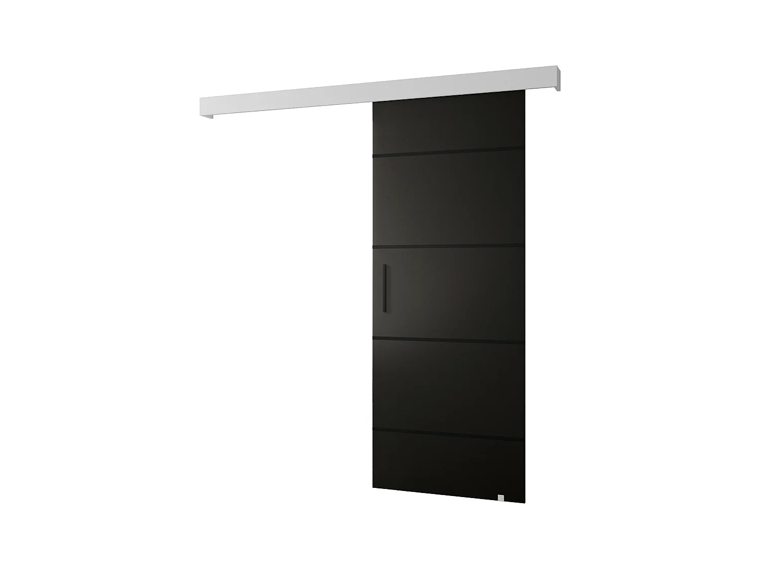 Schiebetür Salwador IV 70x204 cm (Schwarz / Weiß / Schwarz)
