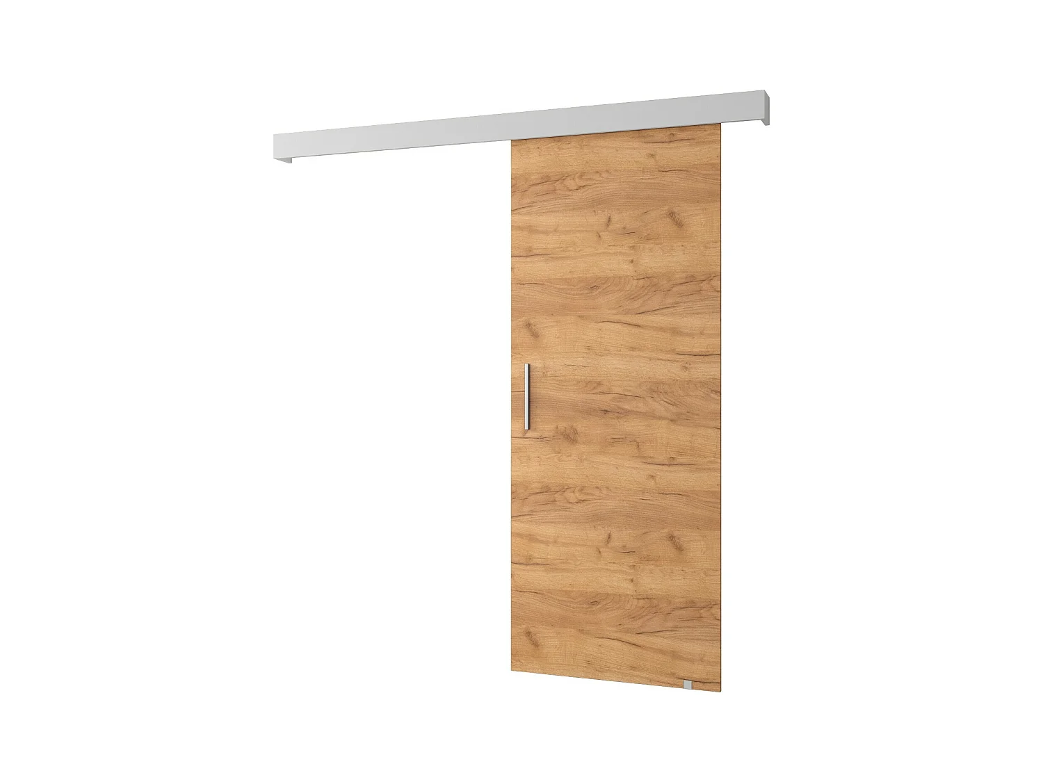 Portes coulissantes Salwador I 80x204 cm (Chêne Craft / Blanc / Argent)