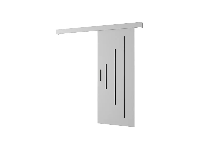 Schiebetür Salwador Y 70x204 cm (Weiß / Weiß / Schwarz)