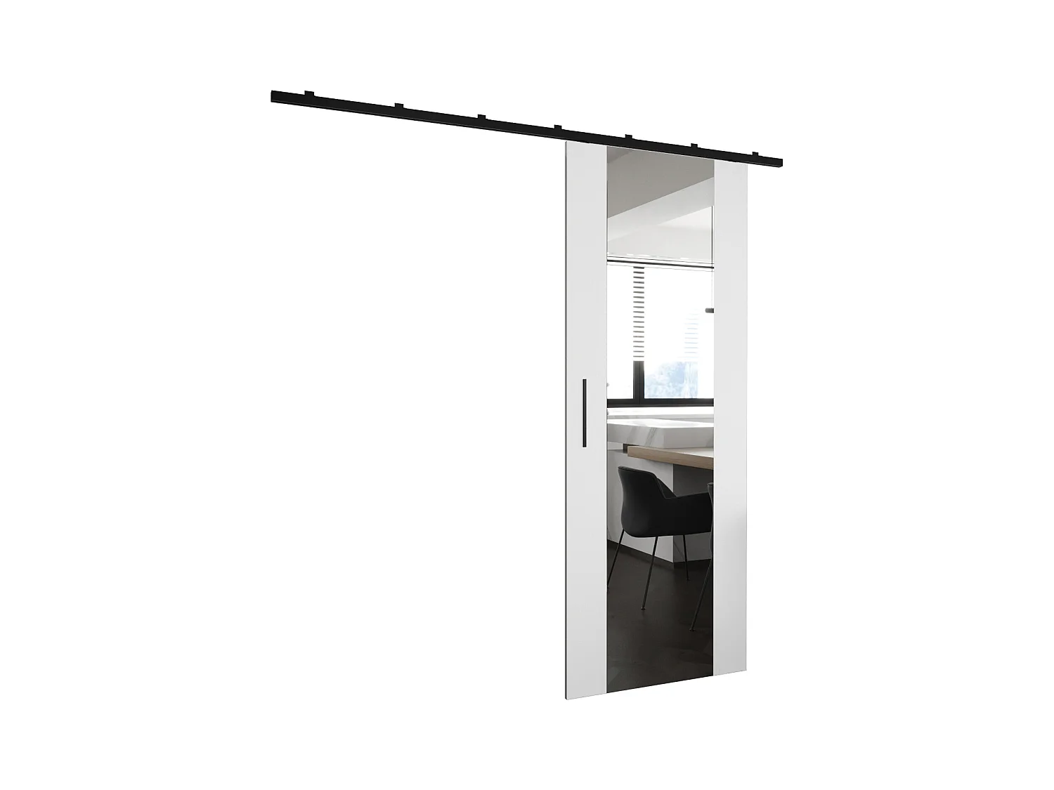 Portes coulissantes Zonda II 90x204 cm (Blanc)