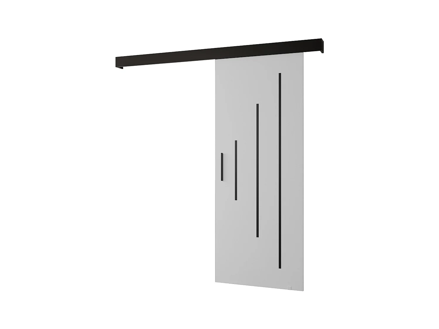 Portes coulissantes Salwador Y 70x204 cm (Blanc / Noir / Noir)