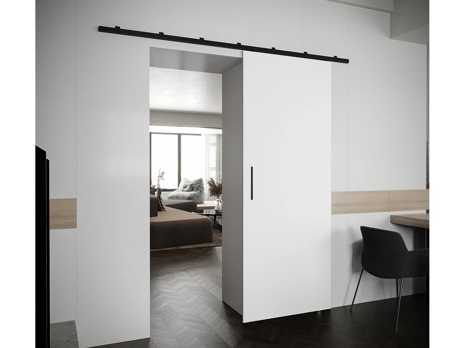 Portes coulissantes Zonda I 80x204 cm (Blanc)