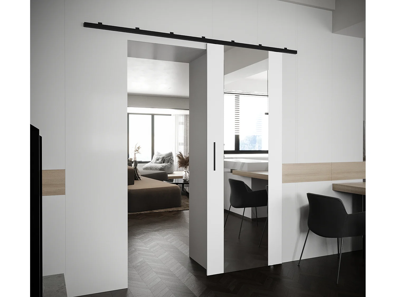 Puertas correderas Zonda II 80x204 cm (Blanco)