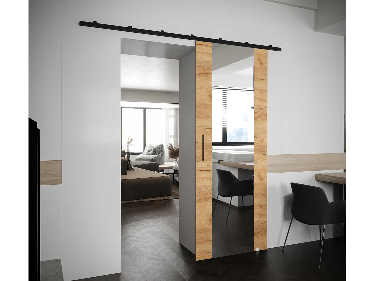 Portes coulissantes Zonda II 70x204 cm (Chêne Craft)