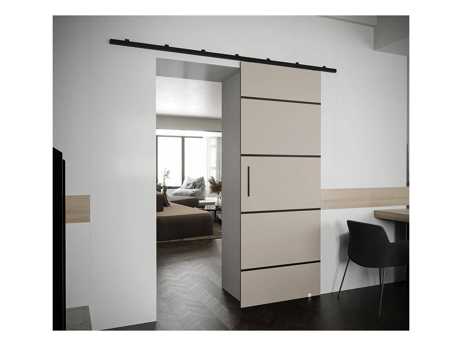 Portes coulissantes Zonda IV 80x204 cm (Cachemire)