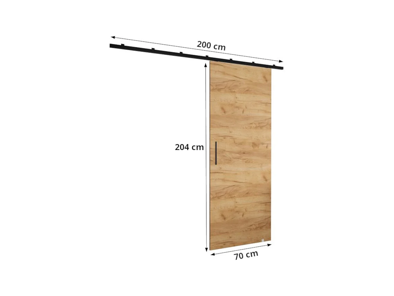 Portes coulissantes Zonda IV 70x204 cm (Noir)