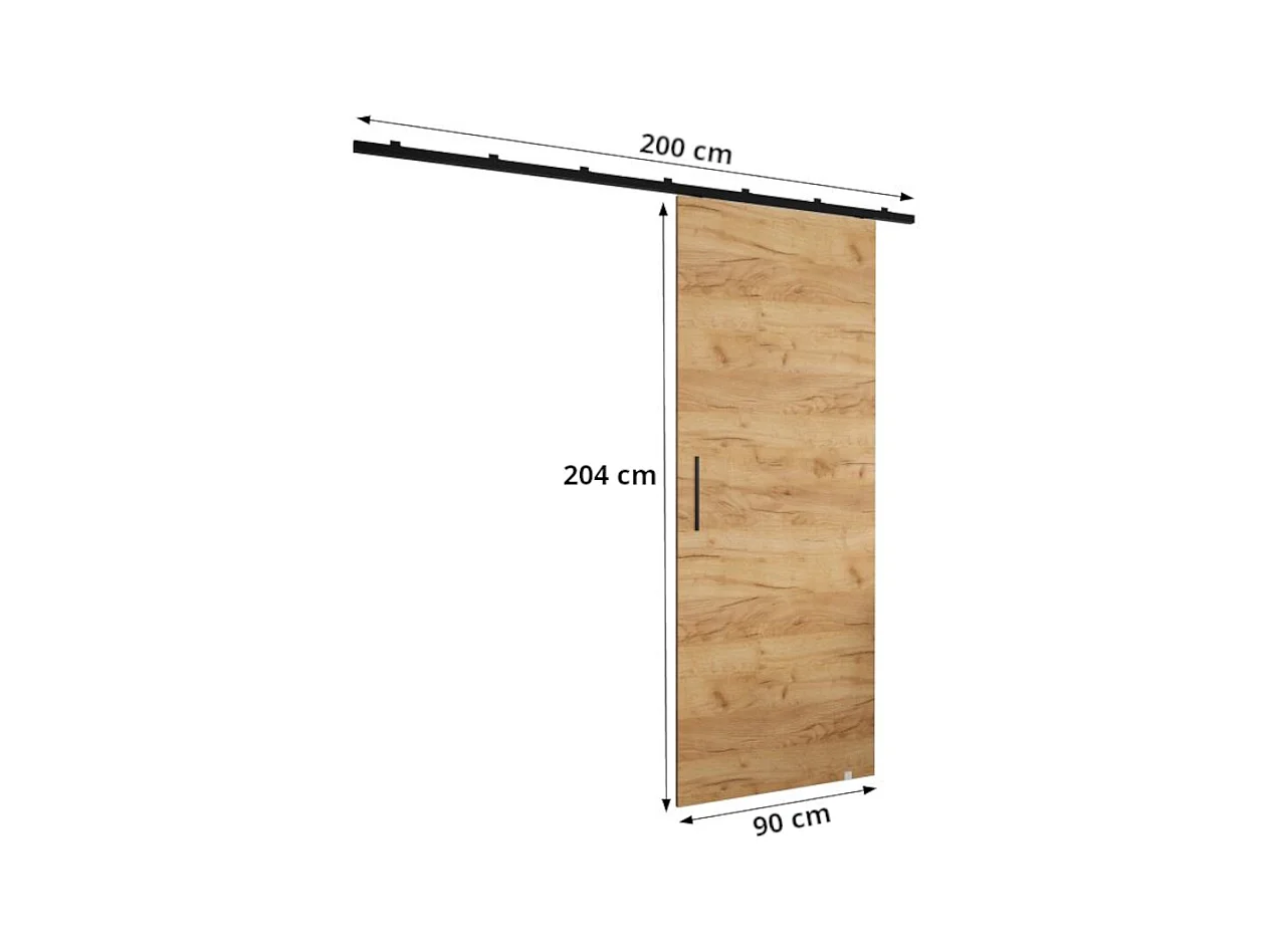 Portes coulissantes Zonda IV 90x204 cm (Noir)