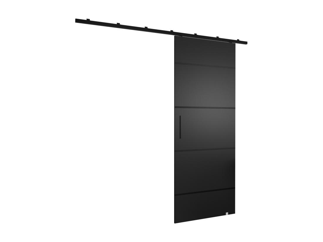 vente unique Portes coulissantes Zonda IV 90x204 cm (Noir)