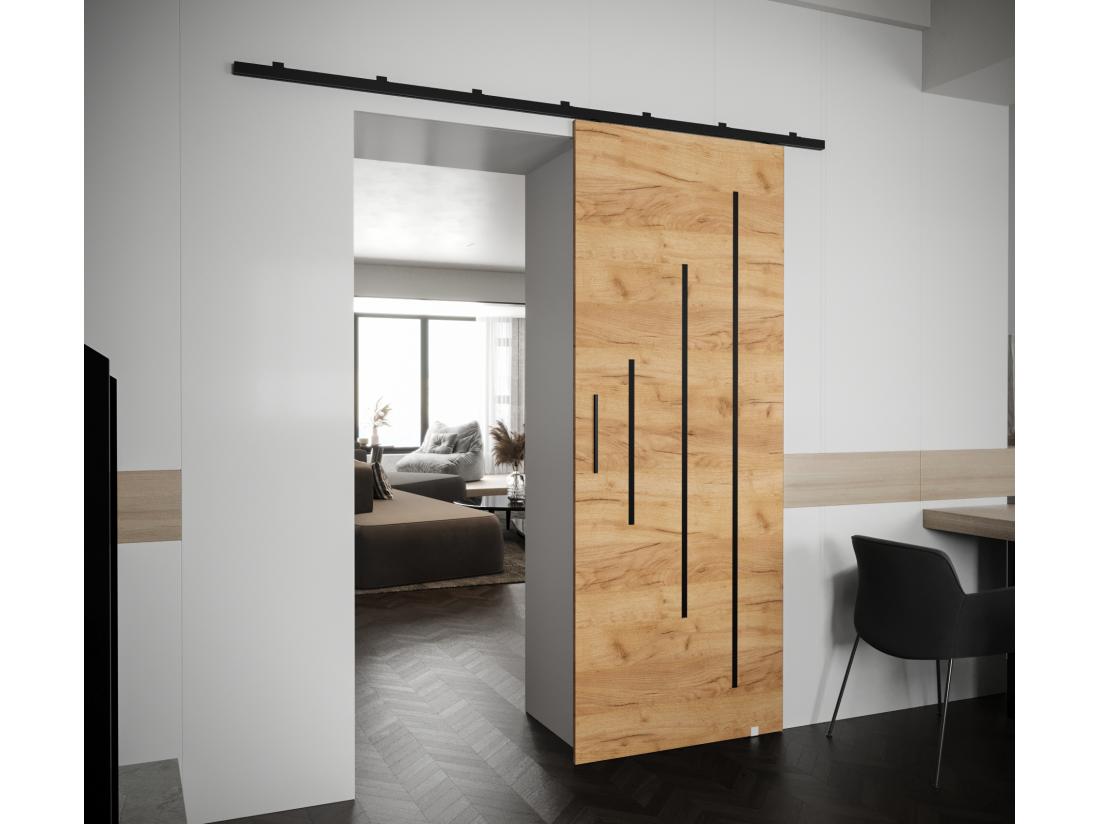 vente unique Portes coulissantes Zonda Y 90x204 cm (Chêne Craft)