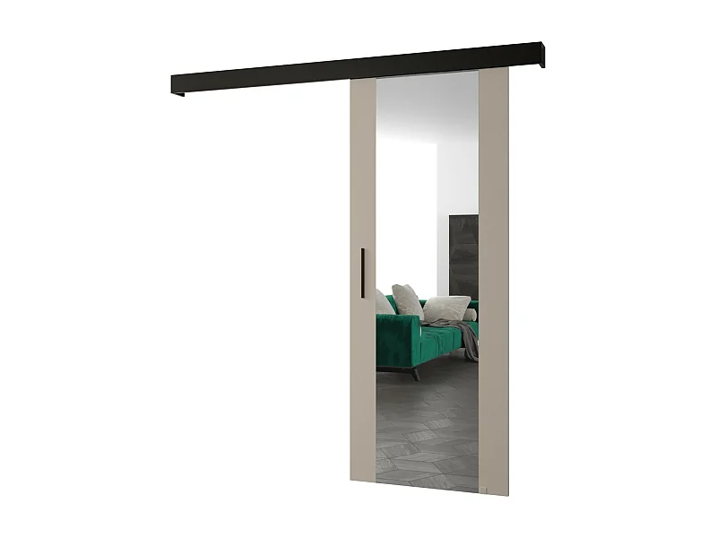 Portes coulissantes Salwador II 70x204 cm (Cachemire / Noir / Noir)