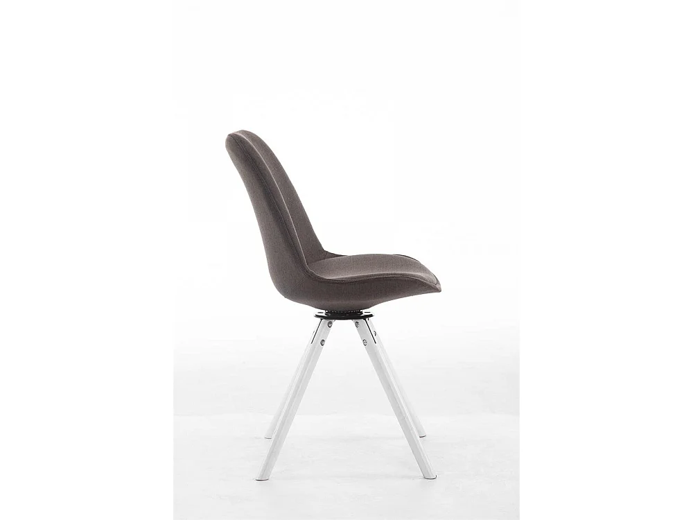 Chaise de conférence - Tissu & Blanc - Gris foncé - Troyes