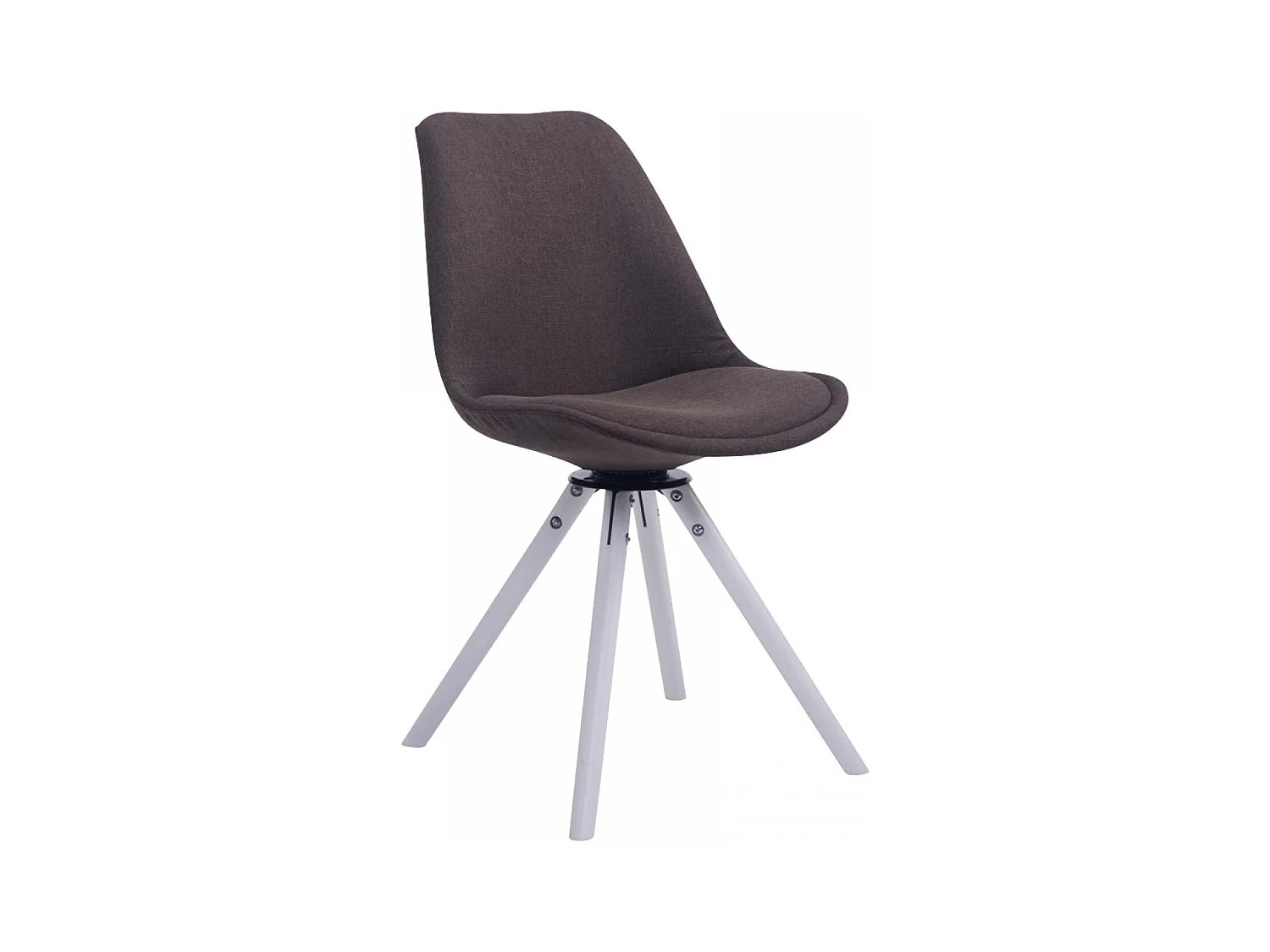 Chaise de conférence - Tissu & Blanc - Gris foncé - Troyes
