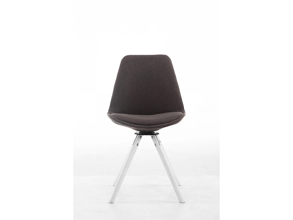 Chaise de conférence - Tissu & Blanc - Gris foncé - Troyes