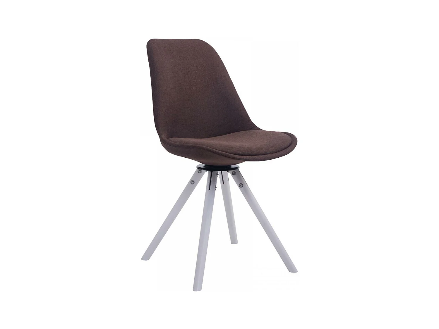 Chaise de conférence - Tissu & Bois - Marron - Troyes