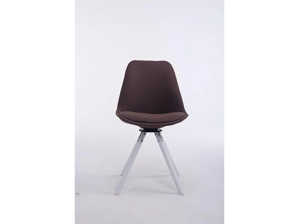 Chaise de conférence - Tissu & Bois - Marron - Troyes