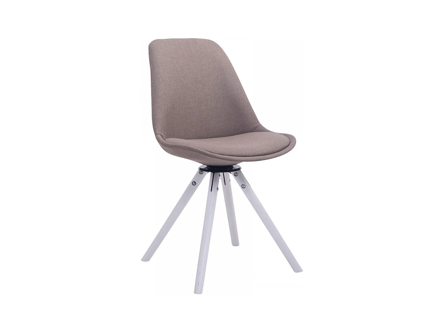 Chaise de conférence - Tissu & Blanc - Taupe - Troyes