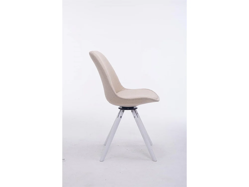 Chaise de conférence - Tissu & Blanc - Crème - Troyes