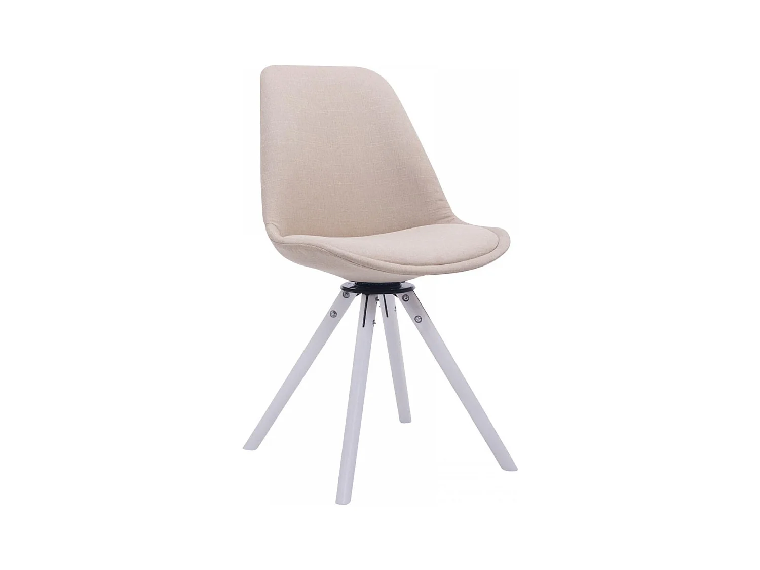 Chaise de conférence - Tissu & Blanc - Crème - Troyes