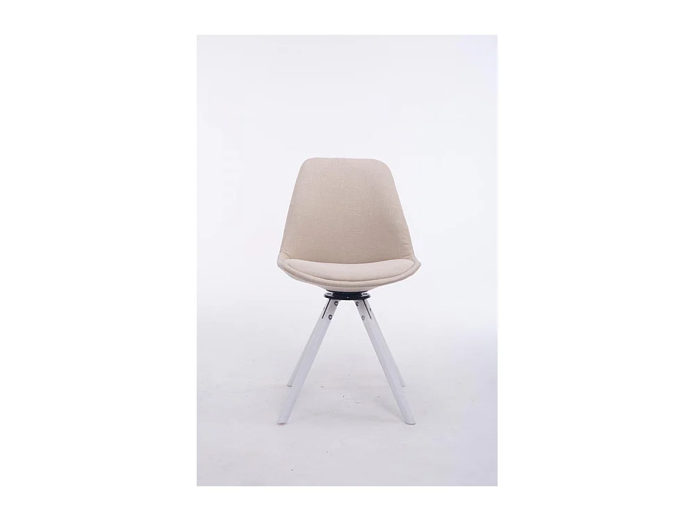Conferentiestoelen - Stof & wit - creme - Troyes