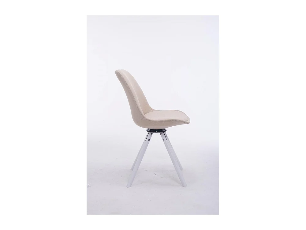 Conferentiestoelen - Stof & wit - creme - Troyes