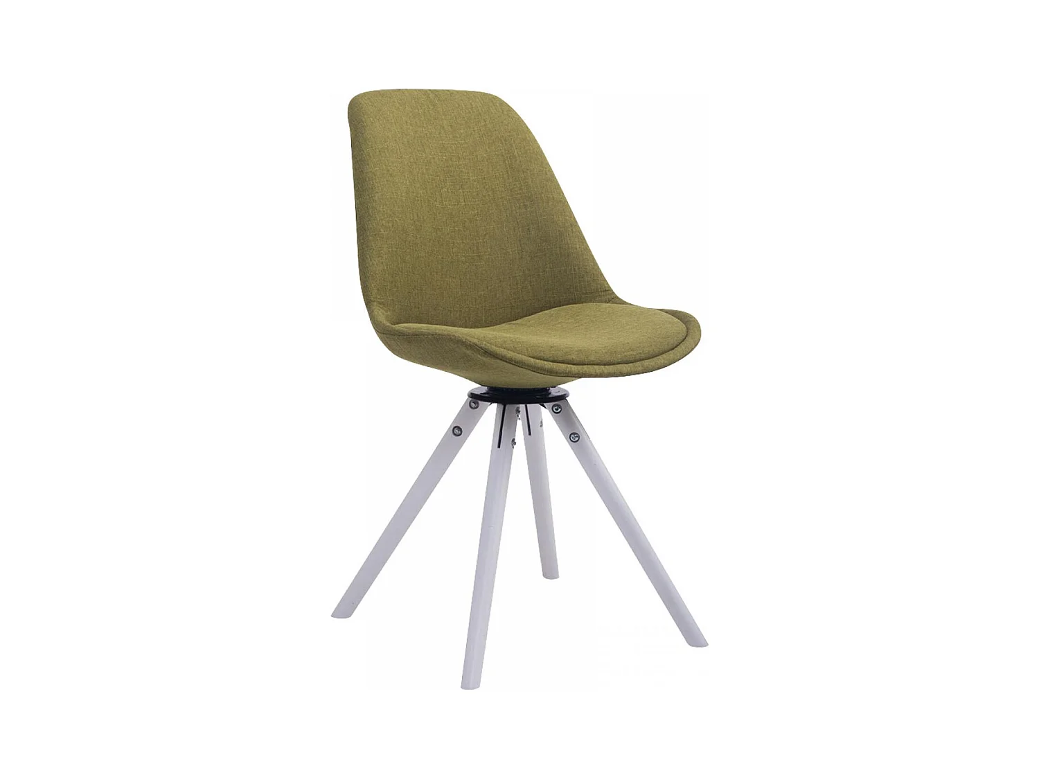 Chaise de conférence - Tissu & Blanc - Vert - Troyes