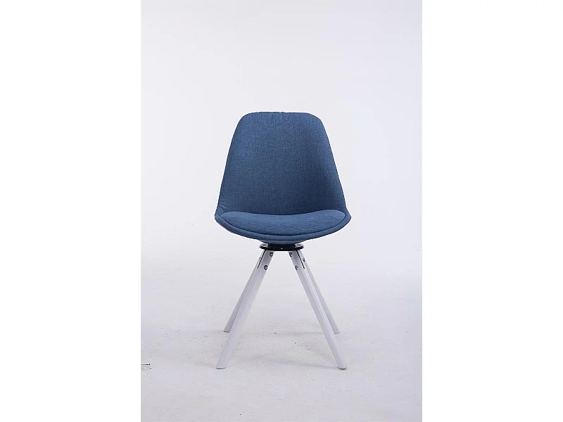 Chaise de conférence - Tissu & Blanc - Bleu - Troyes
