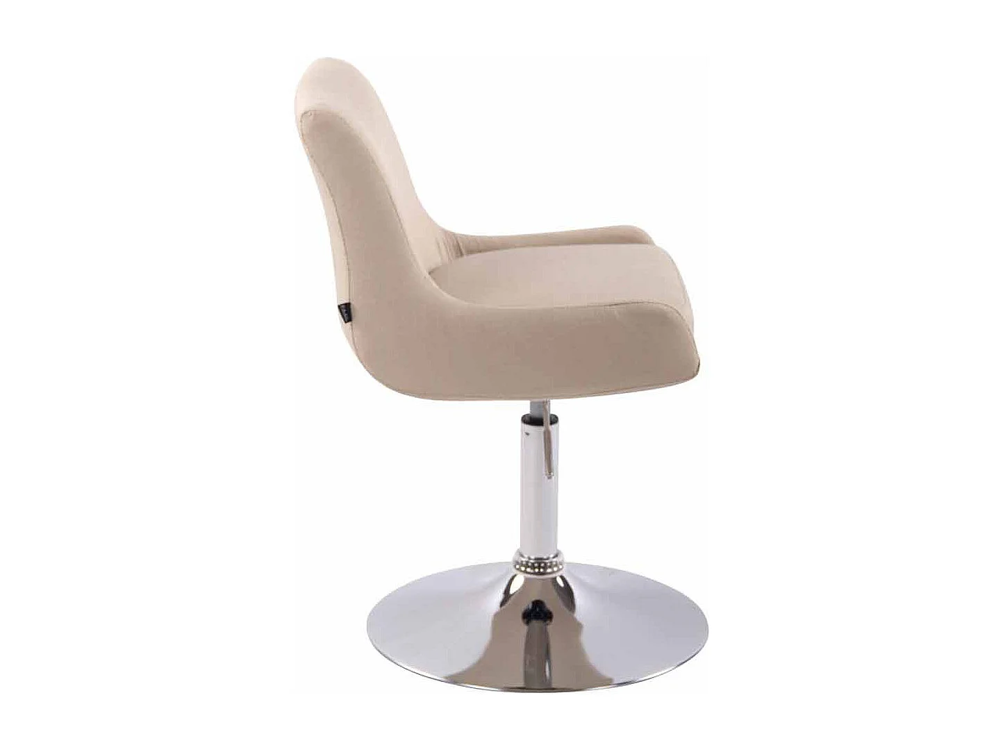 Fauteuil pivotant - Tissu & Blanc - Crème - Club