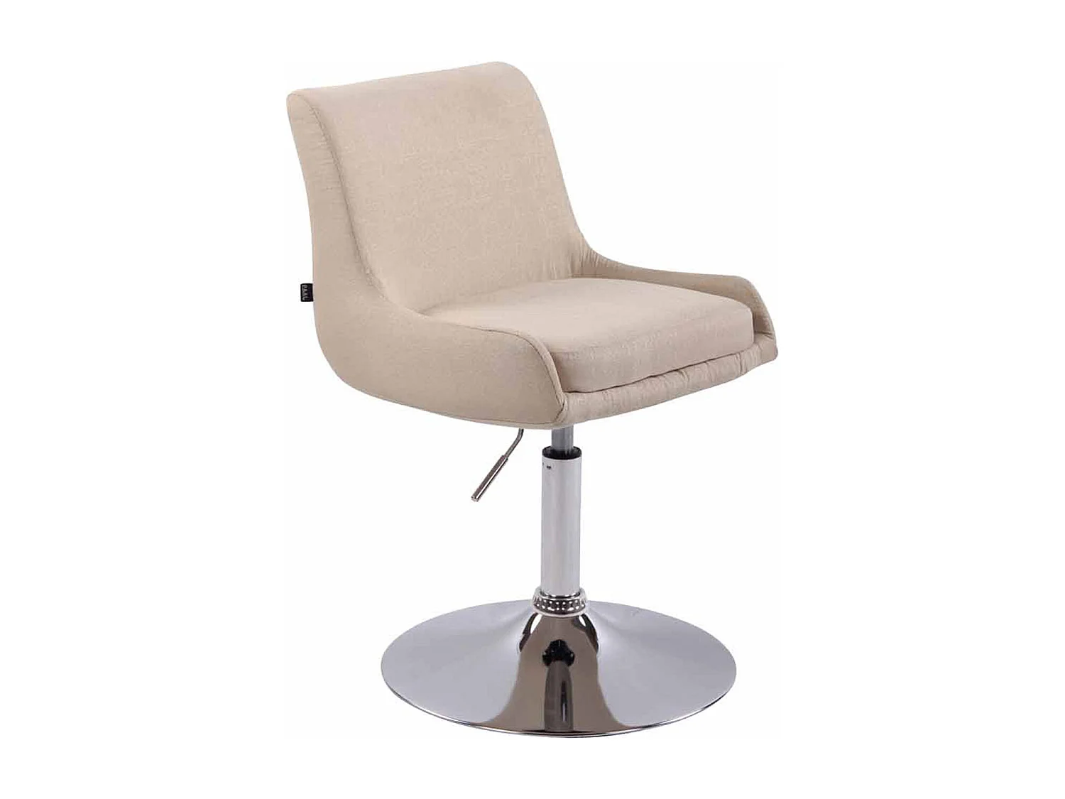 Fauteuil pivotant - Tissu & Blanc - Crème - Club