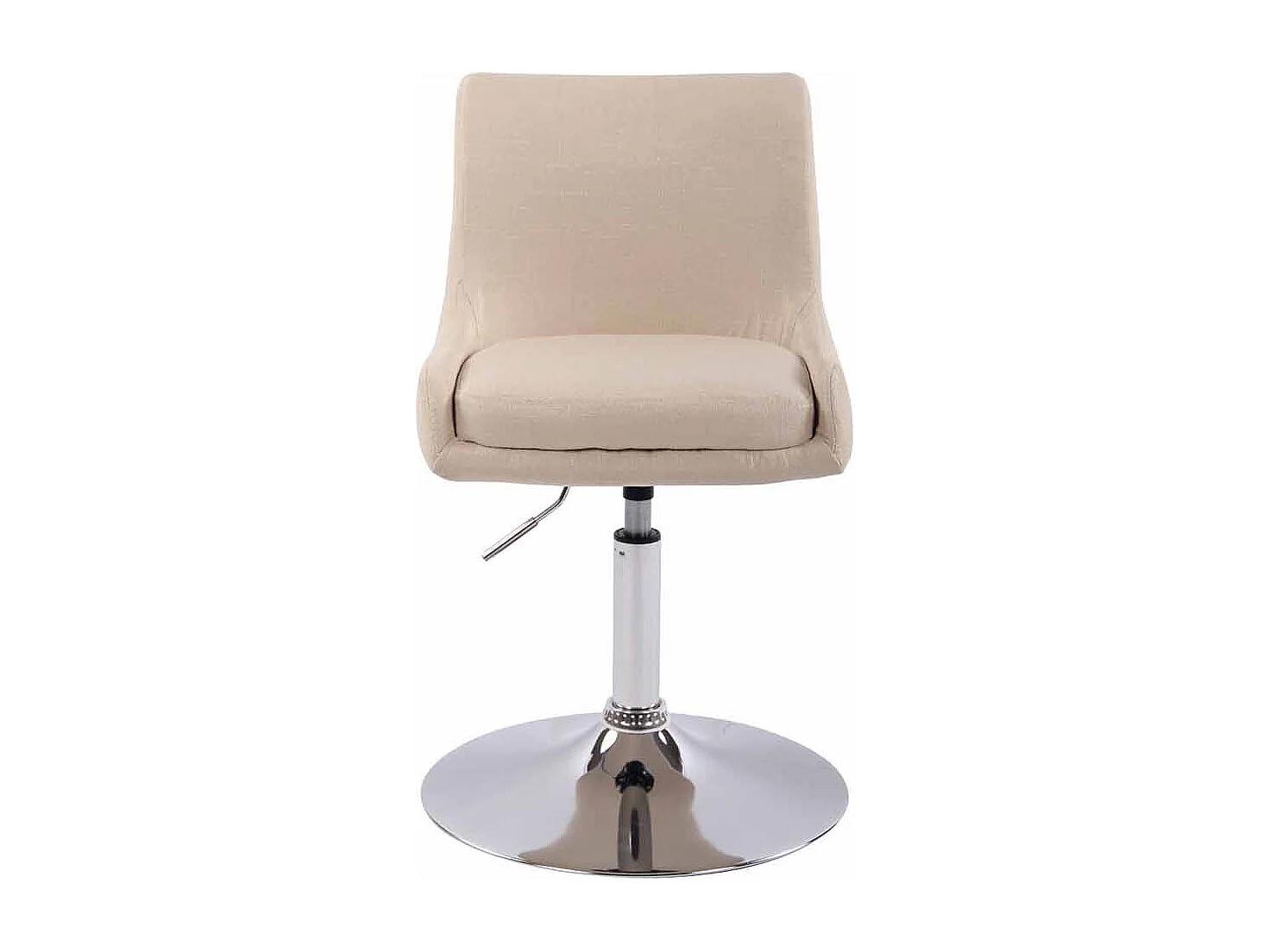 Fauteuil pivotant - Tissu & Blanc - Crème - Club