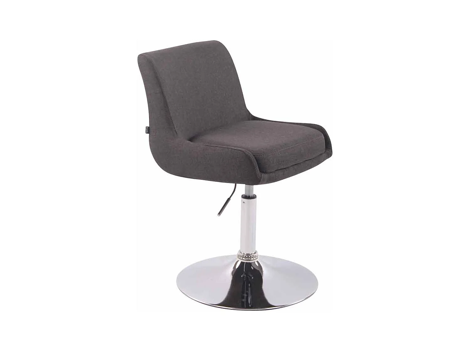 Fauteuil pivotant - Tissu & Blanc - Gris foncé - Club