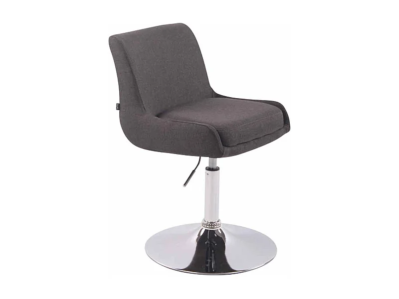 Fauteuil pivotant - Tissu & Blanc - Gris foncé - Club